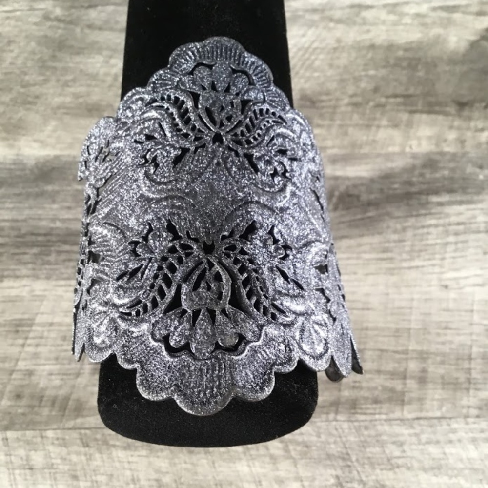 Grey Metal Arm Cuff Bracelet